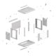 23. Lanberg 19" 6U 540x350 graue Glastür Wand-Rack-Schrank (Flat Pack)