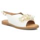 Damensandalen mit Perlen, weiß, Filippo DS7900