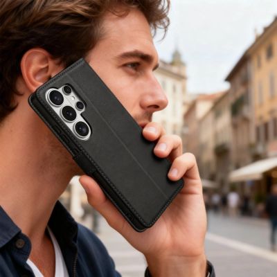 8. Tech-Protect Brieftaschenhülle für Samsung Galaxy S26 Ultra – Schwarz