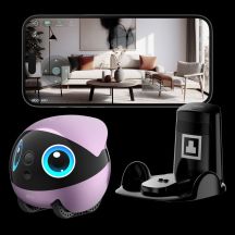 EnaBot - EBO AIR 2 Plus Heimroboter - Begleiter mit Überwachungs- und Videoanruffunktion (lila)