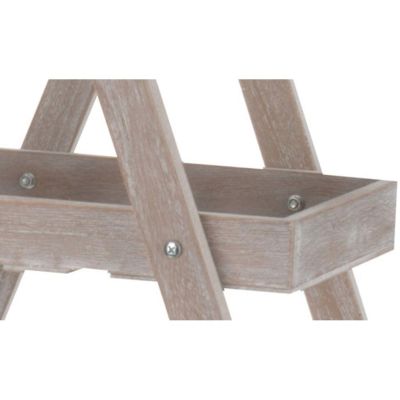 21. Zusammenklappbarer Blumenständer aus Holz mit 3 Ablagen