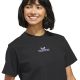 4. adidas Damen-T-Shirt mit Schleife und linearem Logo-Print, Schwarz, KB2400