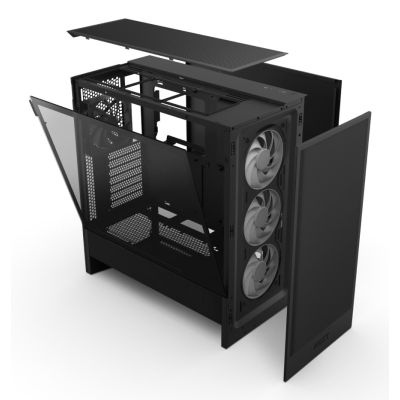 5. NZXT H5 Flow RGB Midi-Tower Schwarz