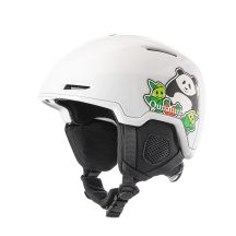 Qunature 10130003005 Skihelm mit Ohrenschützern Panda Snowboard für Kinder 54-58 cm - Weiß