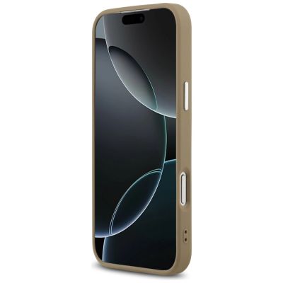 5. Guess MagSafe-Hülle mit genarbtem Dreieckslogo für iPhone 17 Pro Max – braun