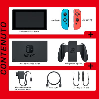 2. Nintendo Switch Tragbare Spielkonsole 15,8 cm (6,2 Zoll) 32 GB Touchscreen WLAN Blau, Grau, Rot