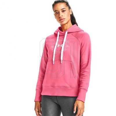 Under Armor Rival Fleece Metallic Hoodie W 1356 323 668 sweatshirt