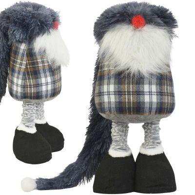 8. Dekorativer Gartenzwerg auf Teleskopen 38-88 cm, grau