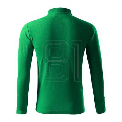 3. Malfini Pique Polo LS M MLI-22116 grasgrünes Poloshirt