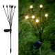 19. Solarlampe, die im Wind tanzt, weiße Kugeln, 6 LEDs, 72 cm