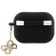 2. Guess GUAP2LECG4K Hülle für AirPods Pro 2 Cover - schwarzer Flüssigsilikon-Glitzer-Dreiecksanhänger