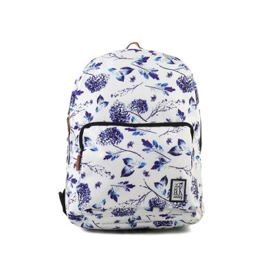 2. THE SOCIETY PACK XCLASSIC RUCKSACK 181CPR702-72 OFF WHITE BLUE BLUMENMUSTER