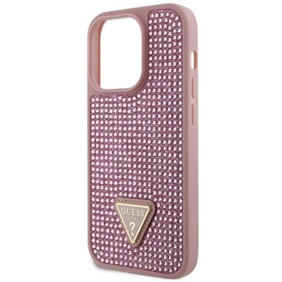 6. Guess GUHCP14LHDGTPP iPhone 14 Pro 6,1" rosa/rosa Hardcase Strass Dreieck