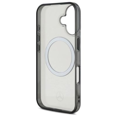 7. Mercedes MagSafe-Hülle mit aufgedrucktem Logo für iPhone 16 – Transparent