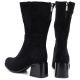 10. Schwarze Damen-Stiefeletten mit kurzem Absatz aus Wildleder, Modell Jezzi ASA269-7