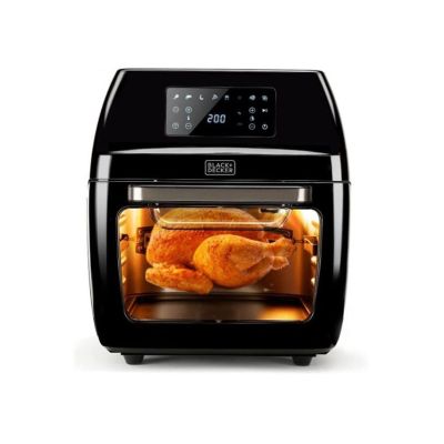 4. Black+Decker Heißluftfritteuse BXAFO1200E (1700W) Fritteuse mit Backofen