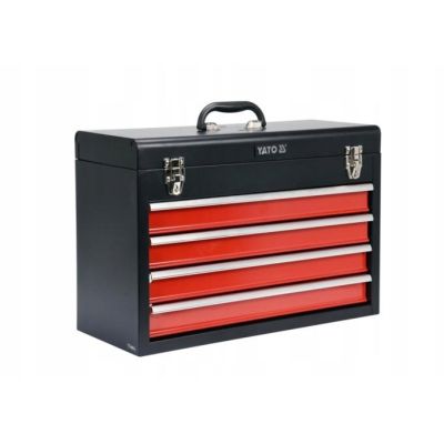 6. Yato YT-08874 Werkzeugkasten Edelstahl Schwarz, Rot