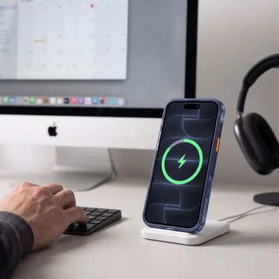 8. Tech-Protect MagAir Stand MagSafe CC Hülle für iPhone 18 Pro Max / 17 Pro Max – Mattes Marineblau