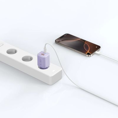 6. Tech-Protect NCM33 PD 33W QC3.0 USB-C / USB-C Wandladegerät - Lila