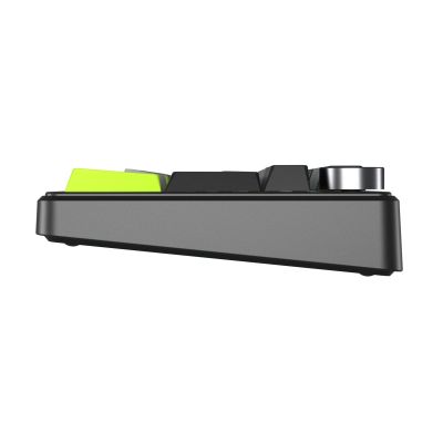 4. Gasket F99 Pro Schwarz+Grau+Grün GrayWood Schalter RGB AULA Tastatur