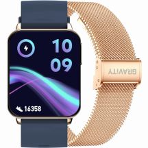 Smartwatch Gravity Roségold Marineblau 2 Armbänder GT17-2