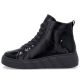 3. Schwarze Plateau-Ankle-Boots aus Lackleder für Damen, Rieker W2661-01