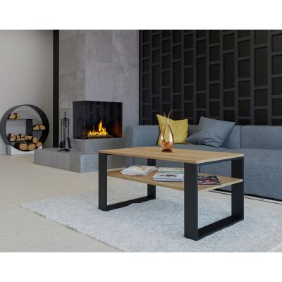 3. Couchtisch MODERN 1P 90x58xH50 Artisan/Schwarz