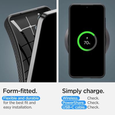 19. Spigen Liquid Air Hülle für Samsung Galaxy S24 – mattschwarz