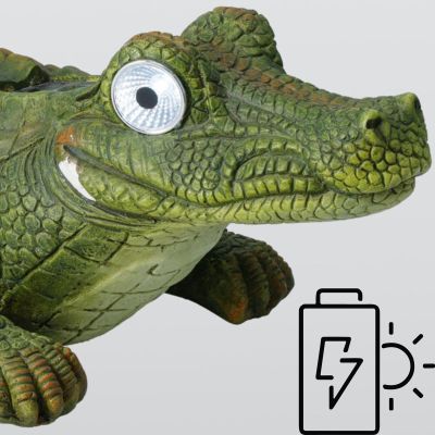 2. Solarlampe Solar Krokodil 52x32x17,5cm