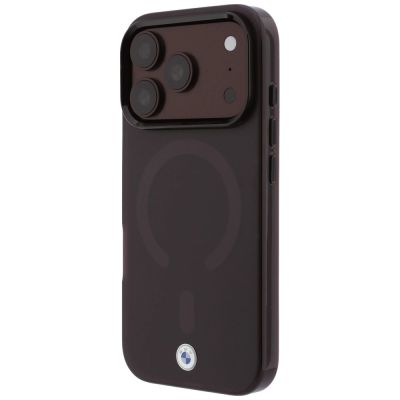 2. BMW Logo-Schutzhülle mit mattierter IML-Oberfläche und Metalllogo (MagSafe) für iPhone 18 Pro / 17 Pro – Burgunderrot