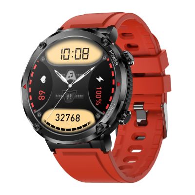 2. Gravity GT21-6 Smartwatch + rotes Silikonarmband