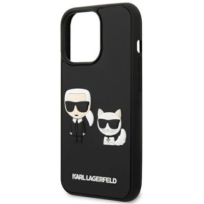 6. Karl Lagerfeld KLHCP13L3DRKCK iPhone 13 Pro / 13 6.1" schwarz/schwarz Hardcase Karl&Choupette Ikonik 3D
