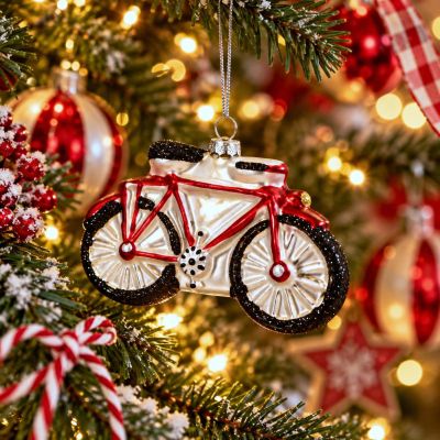 5. GLAS-CHRISTBAUMKUGEL IN FAHRRADFORM SASKA GIFT & DECOR