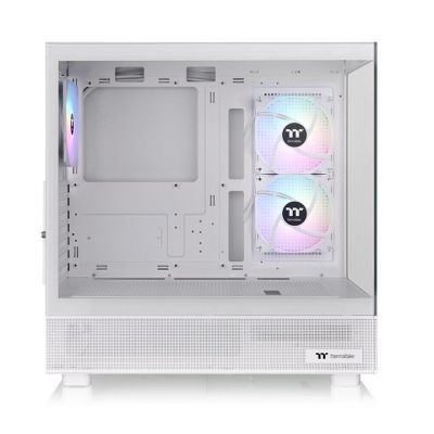4. THERMALTAKE View 270 Plus TG ARGB Mid-Tower E-ATX-Gehäuse mit Sichtfenster, Weiß
