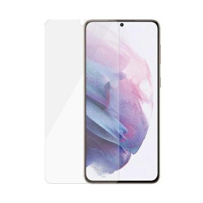 2. PanzerGlass E2E Mikrofrakturiertes gehärtetes Glas für Samsung Galaxy S21+ Hüllenkompatibel, Fingerabdruckabweisend, antibakteriell – Schwarz