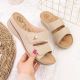 7. eVento W EVE224B beige Keilsandalen mit Klettverschluss 