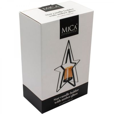 5. Metallkerzenständer 31,5 cm Stern Glimmer
