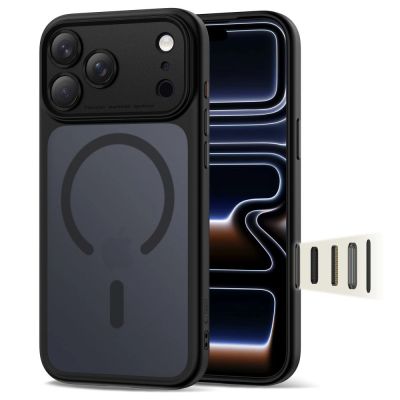 Tech-Protect Magpeak Magsafe CC Case für iPhone 17 Pro - Mattschwarz