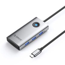 Orico PW11 6-in-1 USB-C Dockingstation (3x USB-A 3.0, 1x USB-C 3.0, 1x USB-C PD 100 W, 1x HDMI 4K 30Hz) – Grau