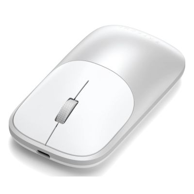 Satechi Slim EX Maus - kabellose Maus für zwei Geräte (silber)