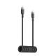 3. Acefast C14-03 USB-C - USB-C Federkabel 480Mb/s 3A 1,2m - Schwarz