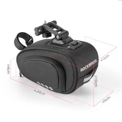 5. Rockbros C40 Fahrradtasche unter dem Sattel – schwarz