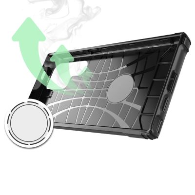 5. Hybrid Armor Case für Samsung Galaxy S25 Edge - Schwarz