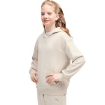 Kinder-Kapuzenpullover Puma ESS Centered Cat Logo Relaxed Hoodie beige 692973 82