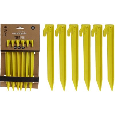 11. Zeltnägel 23 cm, 6er-Set, Kunststoff, Redcliffs