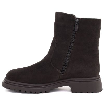 3. Damen-Ankle-Boots aus Wildleder, Schokoladenbraun, Sergio Leone BT-27