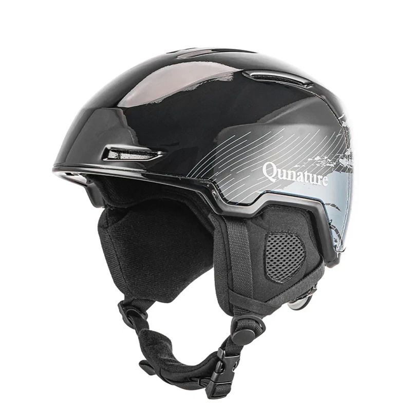 Qunature 10130003004 Skihelm mit Gehörschutz für Snowboard 54-58 cm - Schwarz