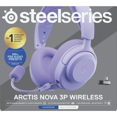 13. Steelseries Arctis Nova 3P Wireless-Kopfhörer für Playstation, Levander