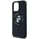 6. Karl Lagerfeld Silikon Karl&Choupette Ring MagSafe Hülle für iPhone 15 Pro Max – Schwarz