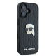 4. Karl Lagerfeld Monogram Karl Head Pin Hülle für iPhone 16 – Schwarz